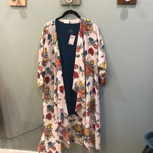 LuLaRoe Shirley Kimono and Matching J Jill Tunic Top